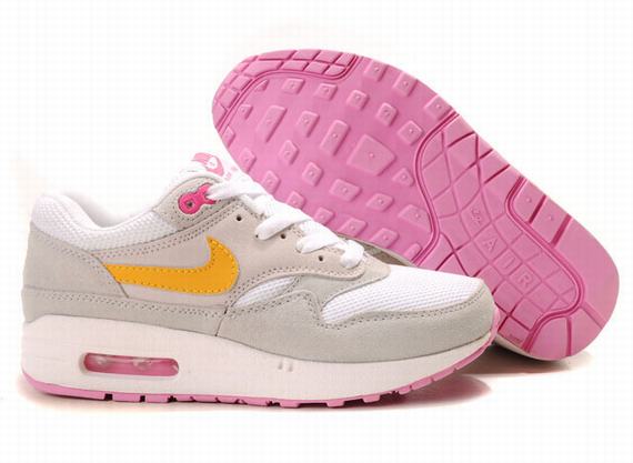 Womens Nike Air Max 87 With Grey Pink Shoes - Click Image to Close